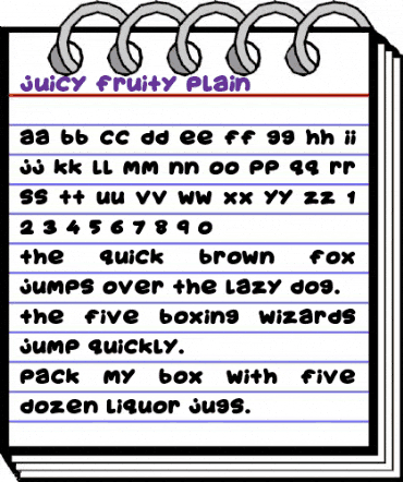 Juicy Fruity Plain Regular animated font preview Juicy Fruity Plain Regular animated font preview