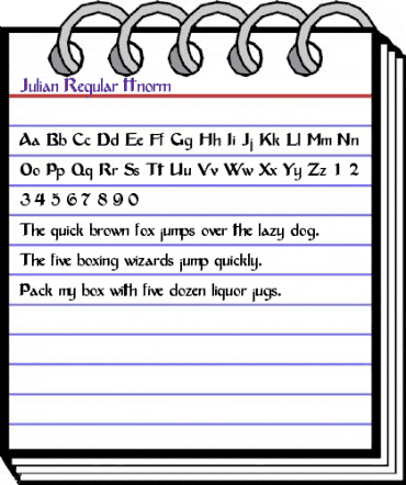 Julian Regular animated font preview Julian Regular animated font preview