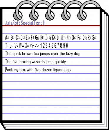 Julia Special Font H Regular animated font preview