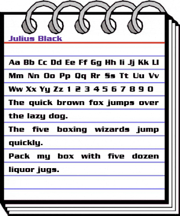 Julius Black Regular animated font preview Julius Black Regular animated font preview