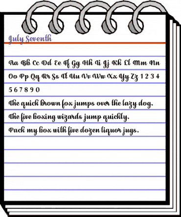 July Seventh Regular animated font preview July Seventh Regular animated font preview