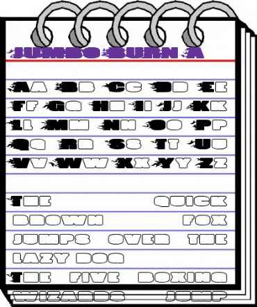 JUMBO BURN A Regular animated font preview