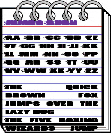 JUMBO BURN Regular animated font preview