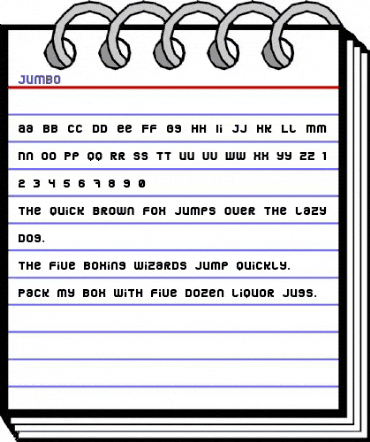 Jumbo Regular animated font preview