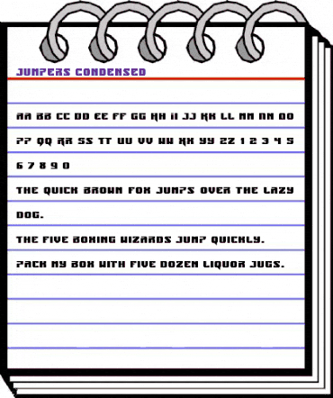 Jumpers Condensed Condensed animated font preview