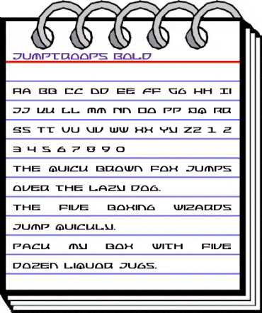 Jumptroops Bold Bold animated font preview