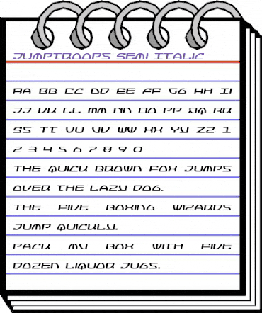 Jumptroops Semi-Italic Semi-Italic animated font preview