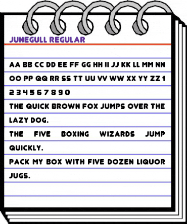 Junegull Regular animated font preview Junegull Regular animated font preview
