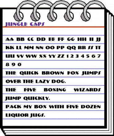 Jungle Caps Regular animated font preview Jungle Caps Regular animated font preview
