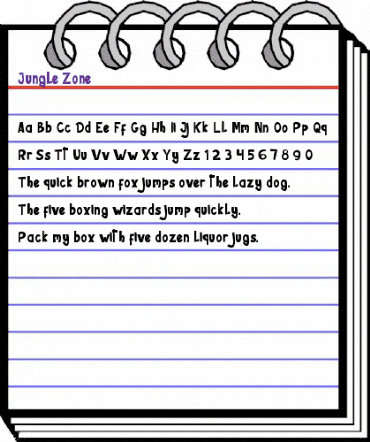 Jungle Zone Regular animated font preview