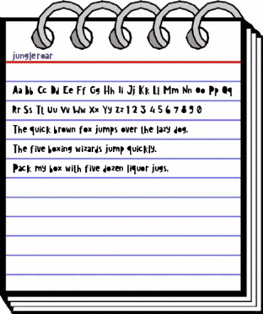 jungle roar Regular animated font preview