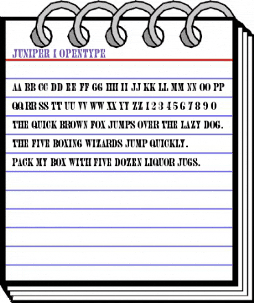 Juniper Regular animated font preview