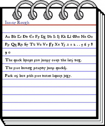 Junius Rough Normal animated font preview Junius Rough Normal animated font preview
