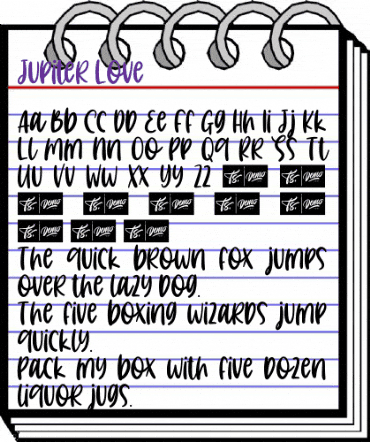 Jupiter Love Regular animated font preview
