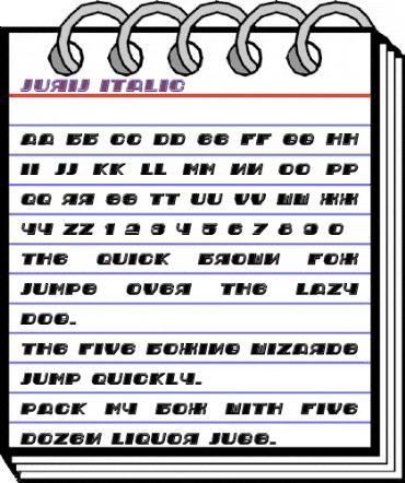 Jurij Italic animated font preview Jurij Italic animated font preview