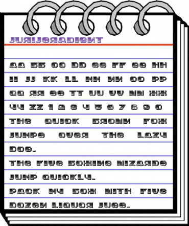 Jurij Gradient Regular animated font preview Jurij Gradient Regular animated font preview