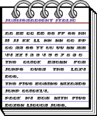 Jurij Gradient Italic animated font preview Jurij Gradient Italic animated font preview