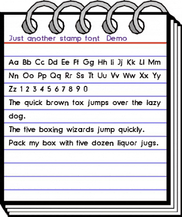 Just another stamp font - Demo Regular animated font preview Just another stamp font - Demo Regular animated font preview