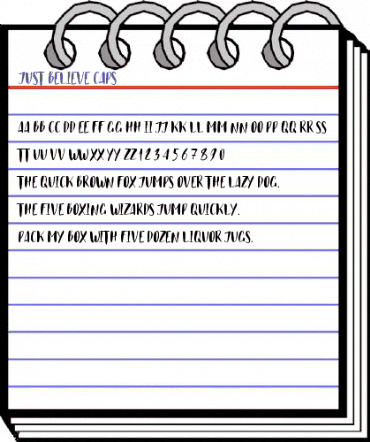 Just Believe Caps Regular animated font preview