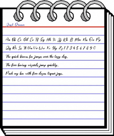 Just Dream Regular animated font preview Just Dream Regular animated font preview