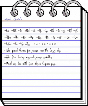 Just Swirls Regular animated font preview Just Swirls Regular animated font preview