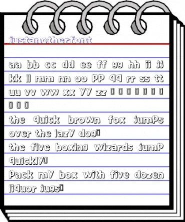 JustAnotherFont Regular animated font preview