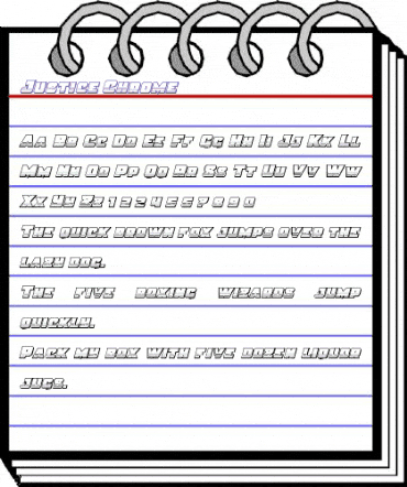 Justice Chrome Regular animated font preview Justice Chrome Regular animated font preview