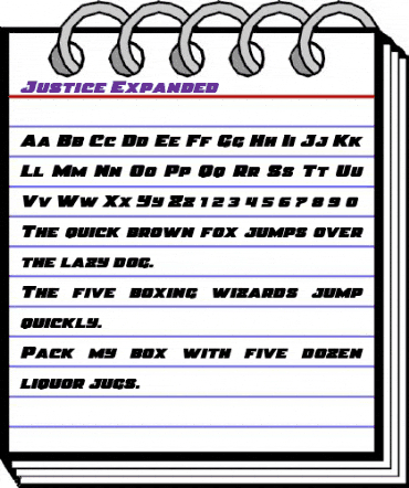 Justice Expanded Expanded animated font preview Justice Expanded Expanded animated font preview