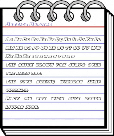Justice Outline Outline animated font preview Justice Outline Outline animated font preview