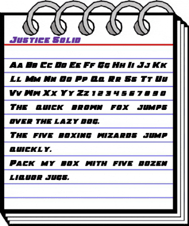 Justice Solid Regular animated font preview Justice Solid Regular animated font preview