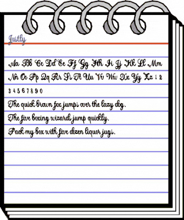 Justly Regular animated font preview Justly Regular animated font preview