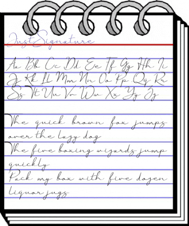 Just Signature Regular animated font preview Just Signature Regular animated font preview