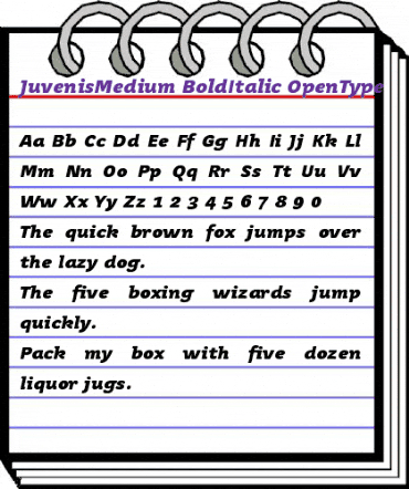 Juvenis Medium Medium Bold Italic animated font preview Juvenis Medium Medium Bold Italic animated font preview