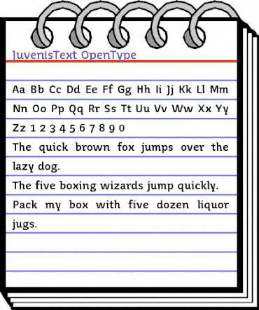 Juvenis Text Regular animated font preview