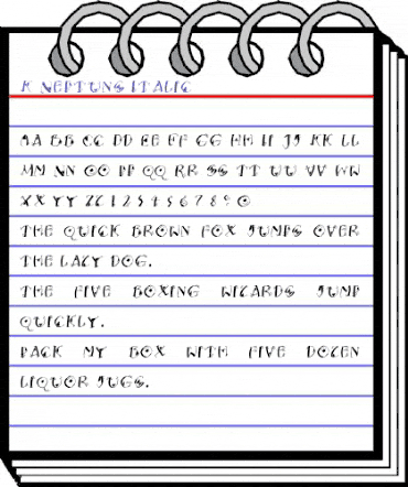 K-Neptuns Regular animated font preview K-Neptuns Regular animated font preview