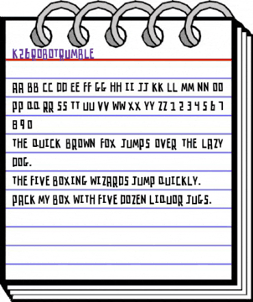 K26RobotRumble Regular animated font preview K26RobotRumble Regular animated font preview