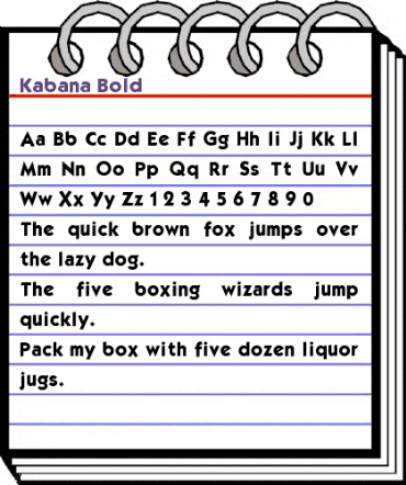 Kabana Bold Regular animated font preview