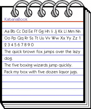 KabanaBook Regular animated font preview