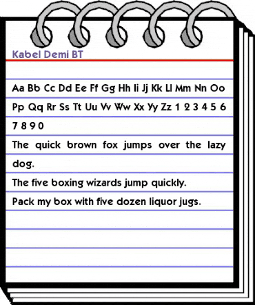 Kabel Dm BT Demi animated font preview Kabel Dm BT Demi animated font preview