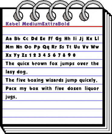 Kabel MediumExttraBold animated font preview