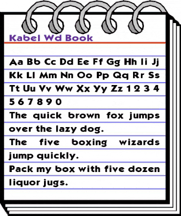 Kabel Wd Book animated font preview Kabel Wd Book animated font preview