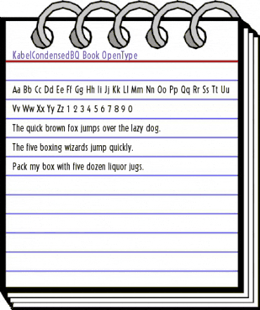 Kabel BQ Regular animated font preview