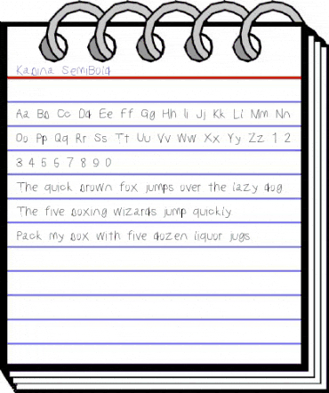 Kabina SeBd animated font preview