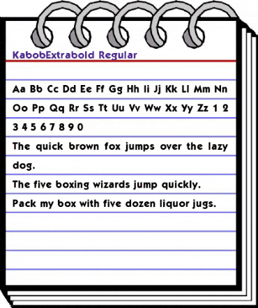 KabobExtrabold normal animated font preview