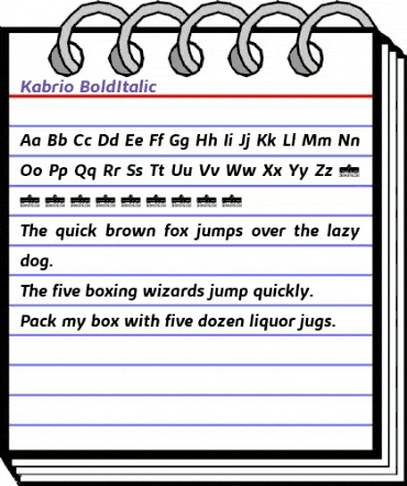 Kabrio Bold Italic animated font preview Kabrio Bold Italic animated font preview