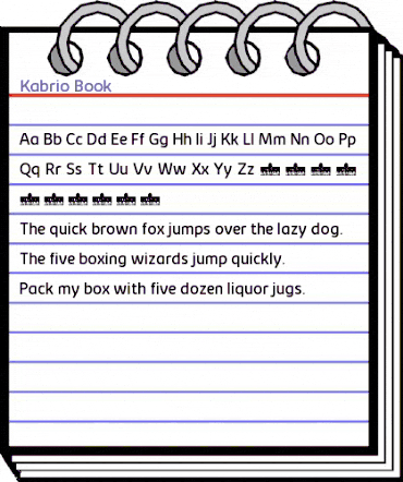 Kabrio Book animated font preview Kabrio Book animated font preview