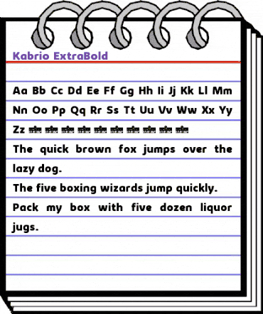 Kabrio ExtraBold animated font preview