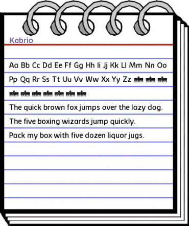 Kabrio Regular animated font preview