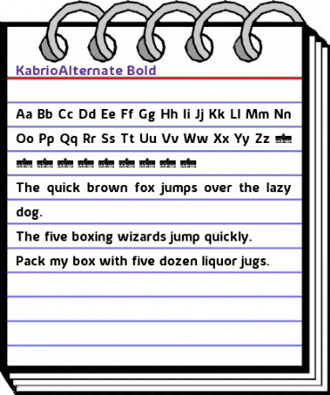 Kabrio Alternate Bold animated font preview