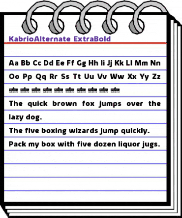 Kabrio Alternate ExtraBold animated font preview